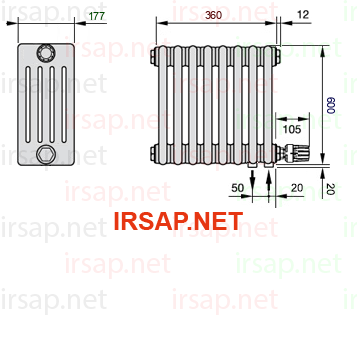 Радиатор IRSAP Tesi 50600/8 T26 CL 01